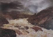 Peter Graham Spate in the Highlands oil on canvas